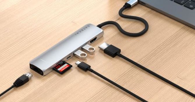 Satechi USB-C Slim 7-in-1 Ethernet Adapter